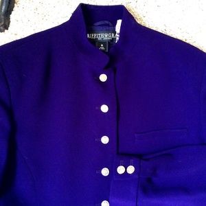 St John Griffith and Gray purple lined pantsuit